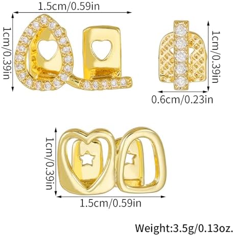 3Pcs Dental Grillz, Single Grills for Your Teeth.