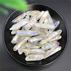 Health & Household 50g/1pc White Titanium Aura Lemurian Seed Quartz Crystal Stones Point Specimen Decoration Quartz Crystals