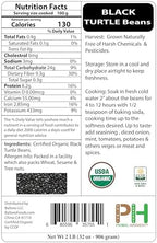 Organic Black Turtle Beans- Fiber & Protein rich, Raw, Non-GMO, Vegan Bulk-10LB