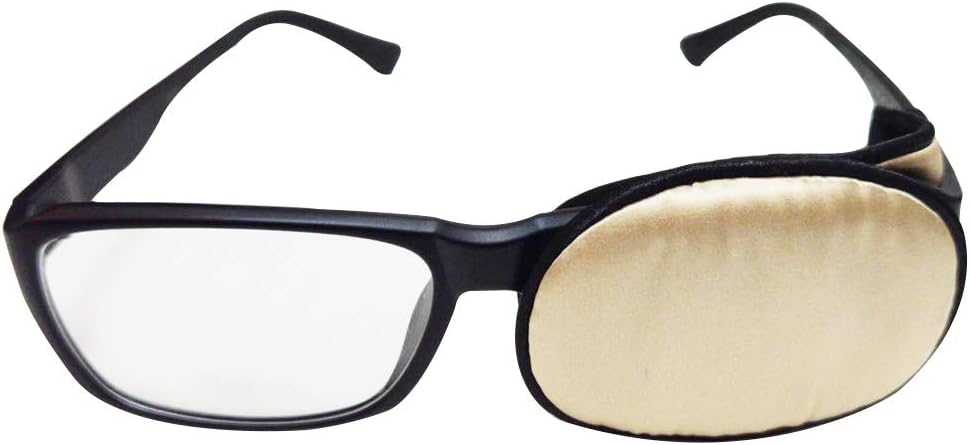 Adult Silk Glasses Eye Mask Amblyopia Strabismus Lazy Eye Patches (champagne)