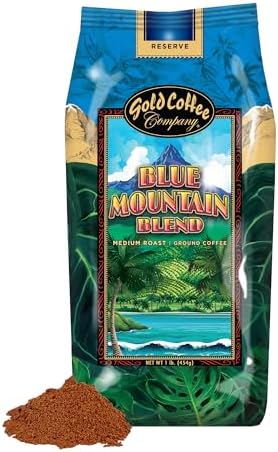 Gold Coffee Bundle | Kanaloa & Blue Mountain, Medium Roast, Ground |100% Arabica Coffee, 1 lb. (Pack of 2)