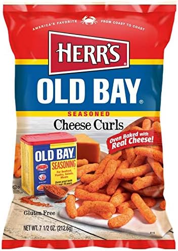 Herr's Old Bay Seasoned Cheese Curls 7.5 Oz (3 Bags)