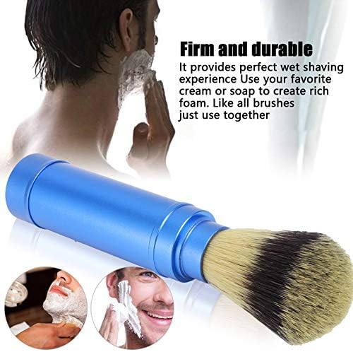 Shave Brush, Badgers Hair Shaving Brush Men Portable Beard Brush Facial Foaming Shaving Brush Travel Facial Cleanup Grooming Tool