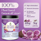 Bionutricia Ube Purple Yam Extract Powder 20:1, 7oz – High Concentration, Natural Non-GMO Ube Powder for Beverages, Pastries & Baking, No Artificial Additives