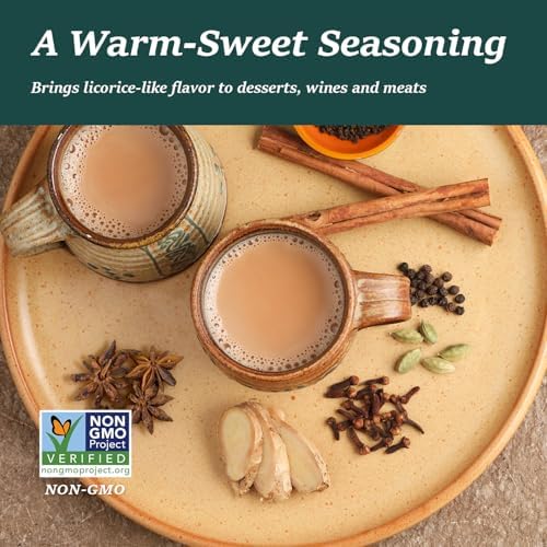 Soeos Star Anise Seeds 6oz (170g), Non-GMO Verified, Great for Baking and Tea, Anis Estrella, Whole Chinese Star Anise Pods, Dried Anise Star Spice