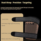 Hamstring Compression Sleeves with Adjustable Straps - Copper Infused Thigh Sleeve Support for Running Recovery & Sports - Thigh Brace for Men & Women