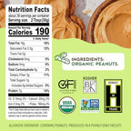 Once Again Organic Crunchy Peanut Butter No Sugar Added - Large 2.5 Pound Jar - Single Ingredient, Unsalted, Natural Peanut Butter No Palm Oil - Chunky, Unsweetened - 1 Jar (40 oz)