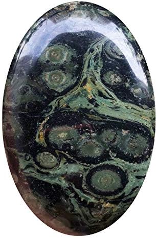 Fekuar Oval Natural Kambaba Jasper Palm Stone, Polished Worry Pocket Stones Healing Crystal for Therapy Geometry Chakra Balancing