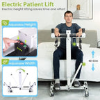 Electric Patient Lift Transfer Chair - Folding Portable Handicap Lift for Home/Car/Bathroom,260LBS Capacity Upgrade Electric Transfer Lift for Seniors