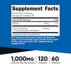 Nutricost HMB (Beta-Hydroxy Beta-Methylbutyrate) 1000mg (120 Capsules) - 500mg Per Capsule, 60 Servings - Gluten Free and Non-GMO