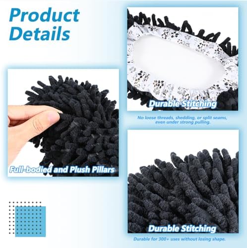 8 Pcs Mop Slippers Shoes Cover, Soft Washable Reusable Covers Microfiber Dust Mops Socks for Women Men Foot Hair Cleaners Sweeping Tool House Office Bathroom Kitchen Slipper Cover