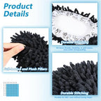 8 Pcs Mop Slippers Shoes Cover, Soft Washable Reusable Covers Microfiber Dust Mops Socks for Women Men Foot Hair Cleaners Sweeping Tool House Office Bathroom Kitchen Slipper Cover