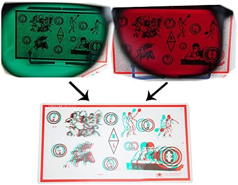 Red/Green Fixed Tranaglyph Vision Therapy Convergence Insufficiency Eye Training Device Stereo Training Cards Visual Correction (A)