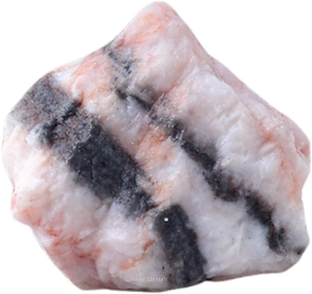 Erliway 1.25-2" Pink Zebra Jasper Raw Stone and Healing Crystals, Natural Rough Stone for Tumbling, Cabbing, Fountain Rocks, Decoration, Raw Crystal and Healing Stones for Polishing, Wicca & Reiki