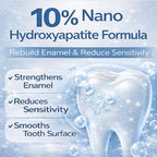 10% Nano Hydroxyapatite Toothpaste 2-Pack, Teeth Whitening & Enamel Repair Toothpaste, Fluoride Free for Sensitive Teeth, Fresh Breath Oral Care
