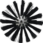 Vikan 5380-103-9 Stiff Tube Brush, Polyester, 3-7/8" x 6-1/2" OAL, Black