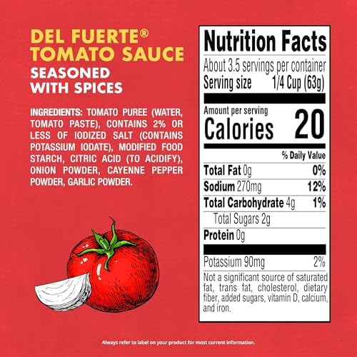 Del Fuerte Tomato Sauce, 7.4-Ounce (Pack of 24)