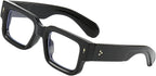 Thick Square Frame Glasses for Women Men Chunky Rectangle Non Prescription Blue Light Glasses Computer Eyeglasses