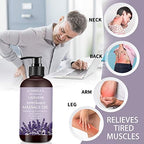 Massage Oil with Lavender and Peppermint Massage Oil for Skin Moisturizing Body Oil Lavender Oil for Men and Women 10.2 fl.oz