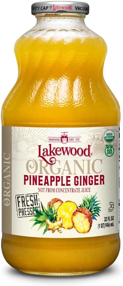 Lakewood Organic Pineapple Ginger Juice, 32 FZ