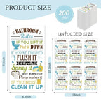 Seajan 200 Packs Bathroom Paper Napkins Disposable Bathroom Paper Guest Hand Towels Decorative Paper Napkins for Hostess Gifts Shower Spa Wedding Birthday Party Supply (Rules)