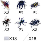 Cupcake Toppers 18-Piece Set, Insect Bug Beetle Themed Kids Happy Birthday, Boys and Girls Insect Themed Birthday Party, Baby Shower, Beetle Themed Party Decoration Supplies. LIANGSS