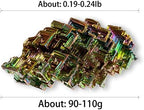 Natural Bismuth Ore, Rainbow Bismuth Metal Crystal, Crystal Gifts, Mineral Specimen, Home Decoration, Approx: 0.19-0.24Ib