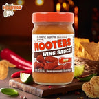 The Original Hooters Hot Wing Sauce - Ideal for Chicken Wings Dipping, Grilling, Seafood, Ribs, Shrimp, Spicy Hot Sauce, Balanced Restaurant Flavor with Aged Cayenne Peppers - 12 fl oz