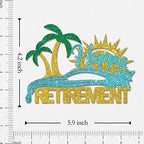 WeBenison Happy Retirement Cake Topper/Enjoy Retirement Party/Going Away Farewell Party Decorations Gold Glitter