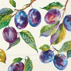 IHR Ideal Home Range Party Napkins Disposable 3-Ply Paper Lunch Napkin Pack, 6.5" x 6.5", Home Grown Plums, 20-Count