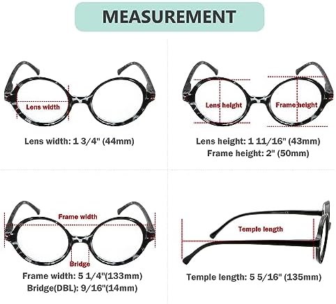 Eyekepper 4-pack Reading Glasses Women Small Lens Round Readers +1.75