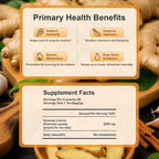 Ginger Turmeric Tea 2g x 60 Teabags | 100% Golden Blend for Wellness | Powerful Antioxidant & Natural Digestion Metabolism Support | Warming, Caffeine-Free Herbal Tea