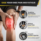 CAMBIVO 2 Pack Patella Tendon Knee Straps, Knee Brace for Women & Men with Extra Straps, Patella Bands for Pain Relief, Osgood Schlatter, Jumper's Knee, Tendonitis, Running, Volleyball