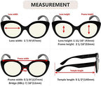 Eyekepper 4-Pack Fashion Reading Glasses Blue Light Blocking Oversized Computer Glasses Readers Women +1.75