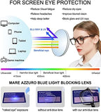 MARE AZZURO Blue Light Blocking Reading Glasses Women Computer Readers 0 1.00 1.25 1.50 1.75 2.00 2.25 2.50 2.75 3.00 3.50 4.00 5.00 6.00 (Leopard, 2.0)