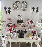 Happy 60th Birthday Cake Topper - 59+1 Middle Finger Cake Topper - Funny Sixty Years Old Birthday Party Supplies
