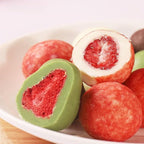Freeze-dried Strawberry Matcha Chocolate (65g/bag) Fruit snacks,dried fruits,candy gifts,Sweets Gifts,Healthy snacks,Chinese desserts,dim sum (Mix flavors,3bags)