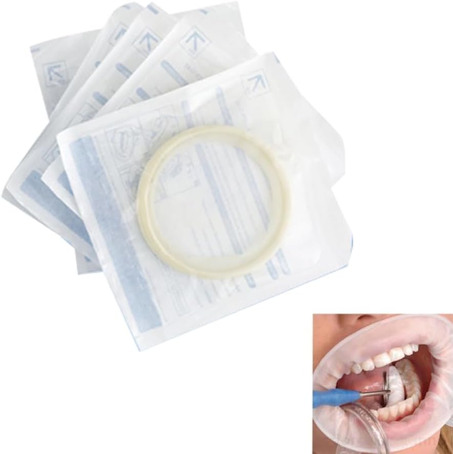 Dental Rubber Dam Mouth Opener O-Shape Lip and Cheek Mouth Opener Intraoral Cheek Retractors (3, White)