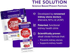 Moonstone Stone Stopper Drink Mix, Cranberry Raspberry, Kidney Stone Prevention, Calcium Oxalate Protector, Developed by Urologists to Improve Hydration and Support Kidney Health, 30 Day Supply