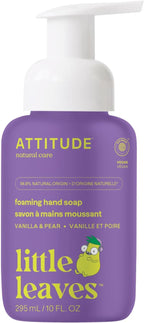 ATTITUDE Foaming Hand Soap for Kids, EWG Verified, Dermatologically Tested, Plant- and Mineral-Based Ingredients, Vegan, Vanilla & Pear, 10 Fl Oz