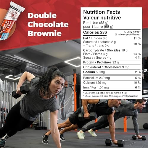 Daryl's Bars, Double Chocolate Brownie On the Go Whey Protein Bars, Gluten Free, 22gr of Protein Snack, Meal Replacement, Pack of 1