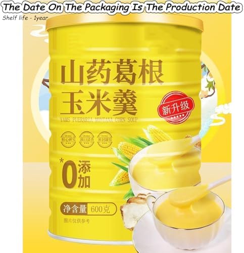 Corn Soup Powder Chinese Can,600g Yam and Pueraria Corn Powder,Chinese Yam Red Dates Corn Soup,Yam Pueraria Corn Soup Powder,Chinese Yam Pueraria Corn Soup Powder,Chinese food,Sweet corn (1pcs)