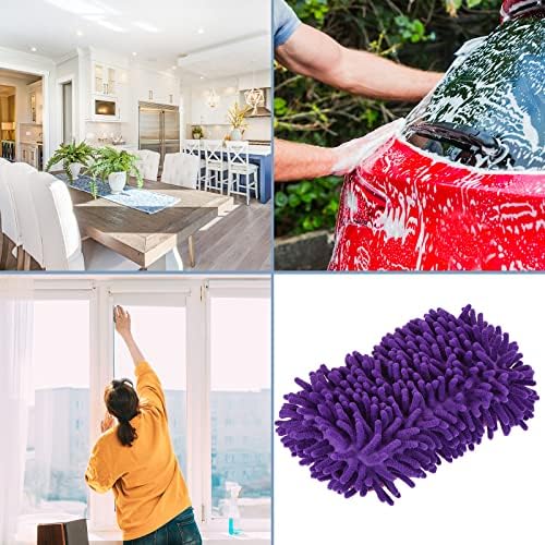 M METERXITY Chenille Sponge Mitten - Universal Glove Wash/Wipe Glass, Window, Screen, Apply to Household Daily Cleaning
