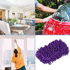M METERXITY Chenille Sponge Mitten - Universal Glove Wash/Wipe Glass, Window, Screen, Apply to Household Daily Cleaning