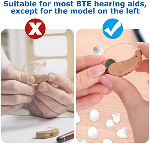 30 Pcs Dome Hearing Aid Silicone Hearing Aid Domes Hearing Aid Power Medium Power Small Close Ear Tips Hearing Direct Large Power for Hearing Resound Accessories(White)