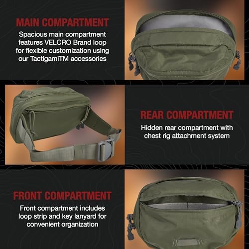 Vertx Long Walks MP Waist Pack - 2L Tactical Fanny Pack in Ultra-Light Ripstop Nylon with Water-Resistant Finish