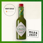 TABASCO Brand Green Jalapeno Pepper Hot Sauce, Mild Heat, Glass Bottle, Versatile & Balanced, Crisp & Zesty, Great on Mexican Dishes & More, 5 Fl Oz (Pack of 1)