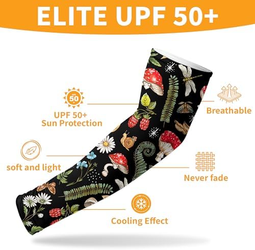 Buwuta Gardening Sleeves for Women Leaf Sleeves to Cover Arms Sleeves Anti-Scratch Farm Sun Protection Cooling Sleeve