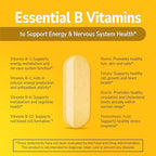 21st Century B-100 Complex Prolonged Release Tablets, 60 Count (Pack of 1), High Potency Vitamin B Complex for Nervous System, Energy Support, Includes Vitamin B1, B2, B6, Biotin & Calcium