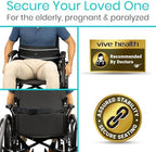 Vive Wheelchair Seatbelt - Safety Belt for the Elderly - Harness for Adults - Adjustable Straps for Chair/Bed Restraint - Patients Care - Falling Out Prevention - for the Elderly, Pregnant & Paralyzed